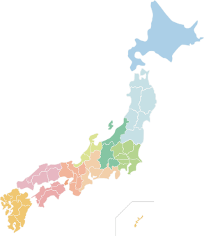 日本全国対応エリアマップの画像